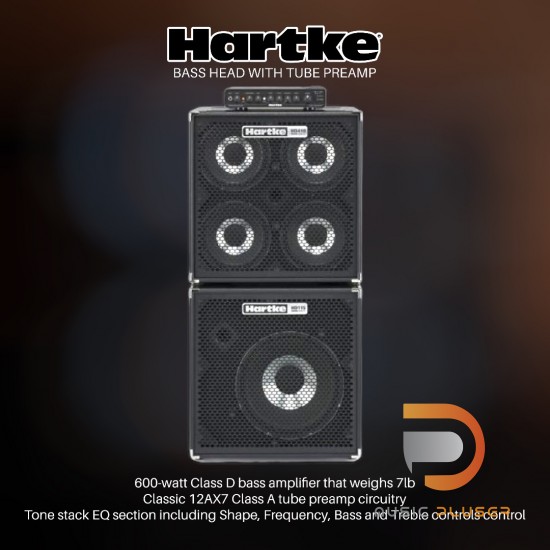 HARTKE LX8500-800W BASS HEAD WITH TUBE PREAMP