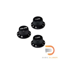 HOSCO Fender Stratocaster Knob Set Black H-KB-240VI