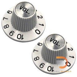 HOSCO White Hat Volume Knob KW-260VI 2pcs