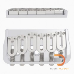 Hipshot 6 String Fixed Guitar Bridge Chrome