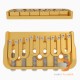 Hipshot 6 String Fixed Guitar Bridge Gold