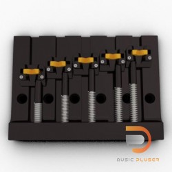 Hipshot KickAss 5 String Bass Bridge for Squier Black
