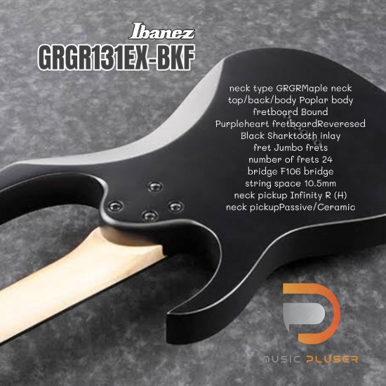 กีตาร์ไฟฟ้า Ibanez GRGR131EX-BKF กีตาร์ไฟฟ้า Ibanez GRGR131EX-BKF