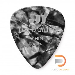 DUNLOP CELLULOID BLACK PEARLOID PICK THIN 483-02TH