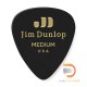 DUNLOP CELLULOID BLACK PICK MEDIUM 483-03MD