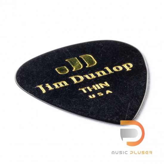 DUNLOP CELLULOID BLACK PICK THIN483-03TH