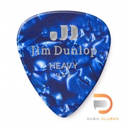 DUNLOP CELLULOID BLUE PEARLOID PICK HEAVY 483-10HV