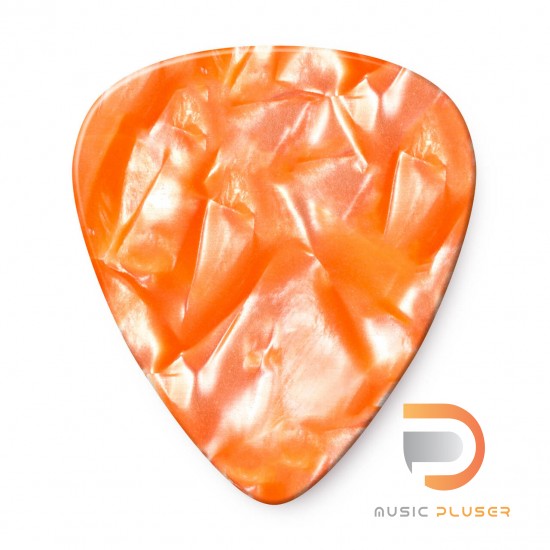 DUNLOP CELLULOID ORANGE PEARLOID PICK MEDIUM 483-08MD