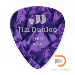 DUNLOP CELLULOID PURPLE PEARLOID PICK THIN 483-13TH