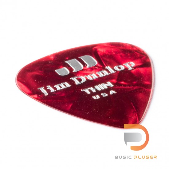 DUNLOP CELLULOID RED PEARLOID PICK THIN 483-09TH