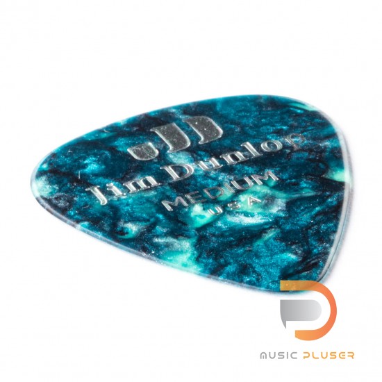 DUNLOP CELLULOID TURQUOISE PEARLOID PICK MEDIUM 483-11MD