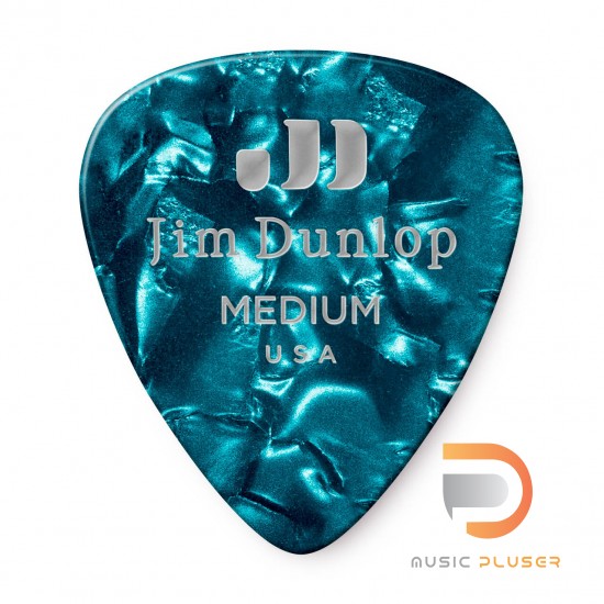 DUNLOP CELLULOID TURQUOISE PEARLOID PICK MEDIUM 483-11MD