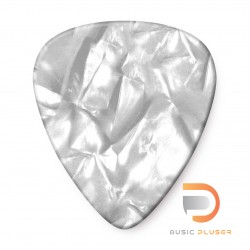 DUNLOP CELLULOID WHITE PEARLOID PICK EXTRA HEAVY 483-04XH