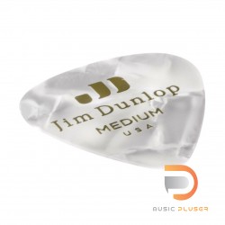 DUNLOP CELLULOID WHITE PEARLOID PICK MEDIUM 483-04MD