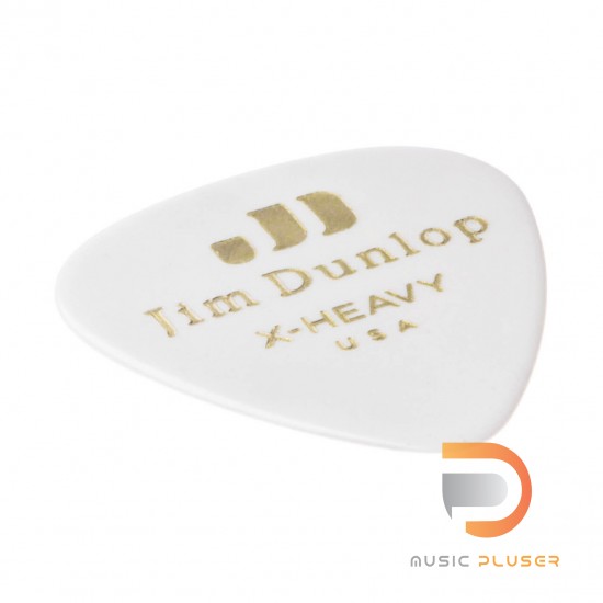 DUNLOP CELLULOID WHITE PICK EXTRA HEAVY 483-01XH