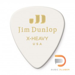 DUNLOP CELLULOID WHITE PICK EXTRA HEAVY 483-01XH