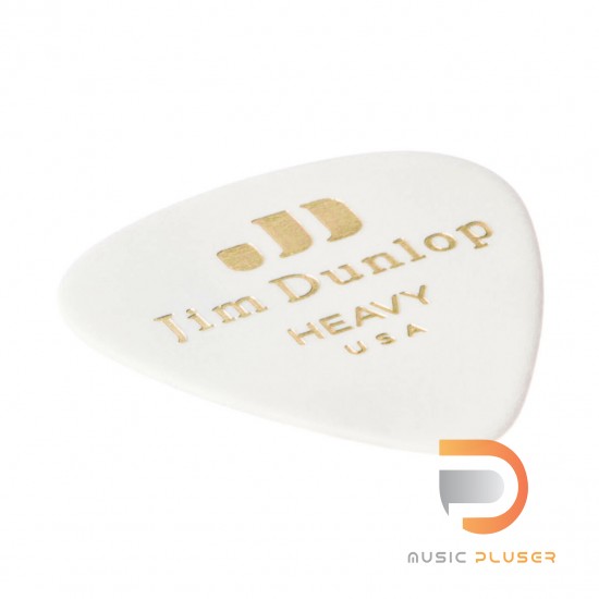 DUNLOP CELLULOID WHITE PICK HEAVY 483-01HV DUNLOP CELLULOID WHITE PICK HEAVY 483-01HV