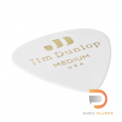 DUNLOP CELLULOID WHITE PICK MEDIUM 483-01MD