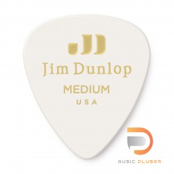 DUNLOP CELLULOID WHITE PICK MEDIUM 483-01MD