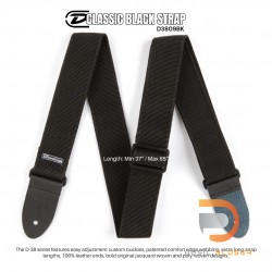 DUNLOP CLASSIC BLACK STRAP D3809BK