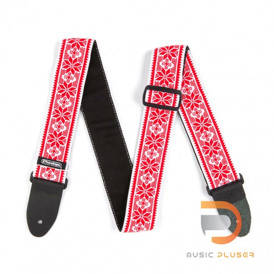 DUNLOP JACQUARD FILLMORE RED STRAP D6702RD