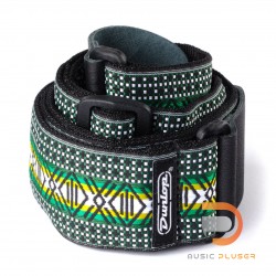 DUNLOP JACQUARD MATRIX GREEN STRAP D6704GN