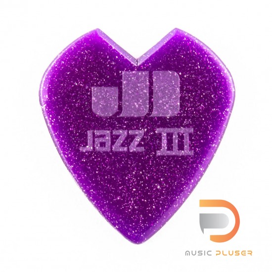 DUNLOP KIRK HAMMETT JAZZ III PICK PURPLE SPARKLE 47-KH3NPS (6 Pcs.)