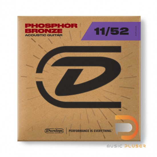 DUNLOP PHOSPHOR BRONZE ACOUSTIC GUITAR STRINGS 11-52 DAP1152