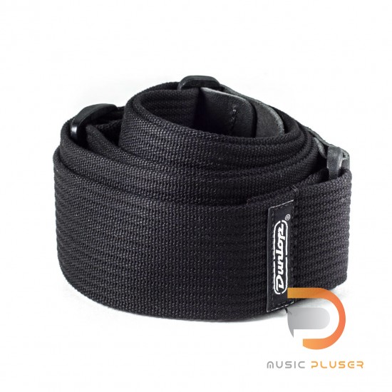 DUNLOP RIBBED COTTON BLACK STRAP D2701BK