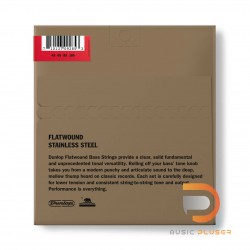 DUNLOP STAINLESS STEEL FLATWOUND BASS STRINGS 45-105 DBFS45105