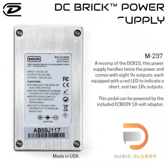 Jim Dunlop MXR M237 DC Brick Power Supply Jim Dunlop MXR M237 DC Brick Power Supply
