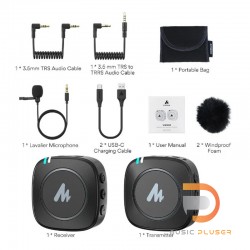 Maono AU-WM820-A2 ไมค์ไวเลส Compact Wireless Microphone