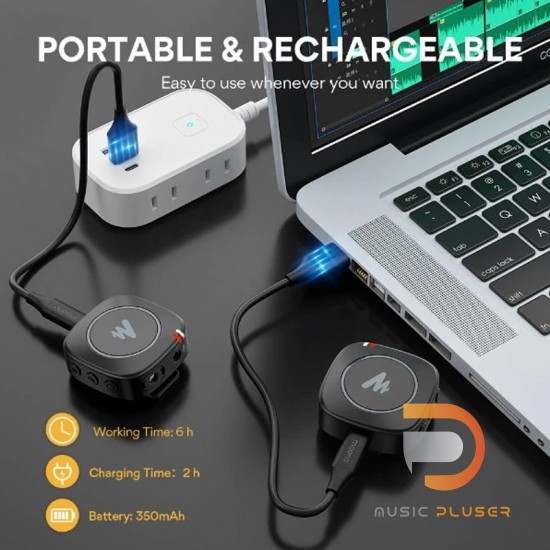 Maono AU-WM820-A2 ไมค์ไวเลส Compact Wireless Microphone Maono AU-WM820-A2 ไมค์ไวเลส Compact Wireless Microphone