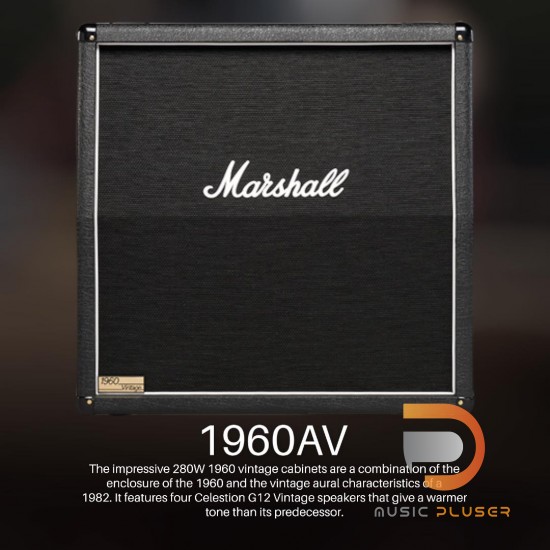 ตู้ลำโพงกีตาร์ MARSHALL 1960AV Vintage Guitar Cabinet 4×12″ ตู้ลำโพงกีตาร์ MARSHALL 1960AV Vintage Guitar Cabinet 4×12″