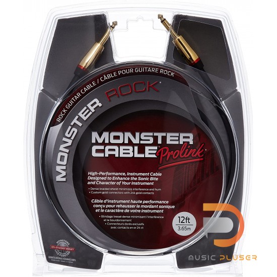 Monster Rock 12ft Straight Instrument Cable