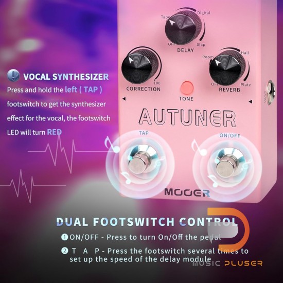 Mooer MVP-1 Autuner Vocal Autotune Pedal Mooer MVP-1 Autuner Vocal Autotune Pedal