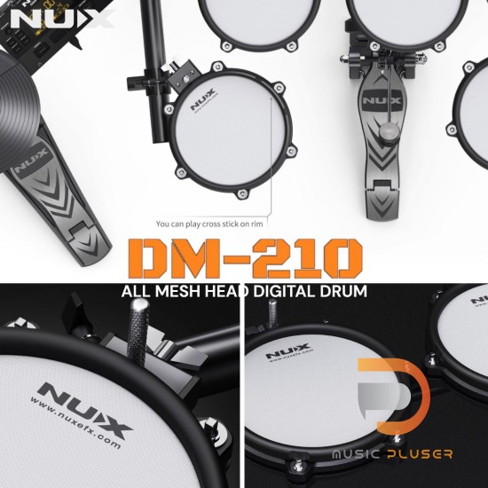 กลองไฟฟ้า NUX DM-210 All Mesh Head Digital Drum Kit กลองไฟฟ้า NUX DM-210 All Mesh Head Digital Drum Kit