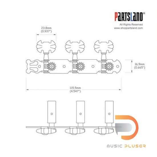 Partsland Classical Guitar Machine Head J79