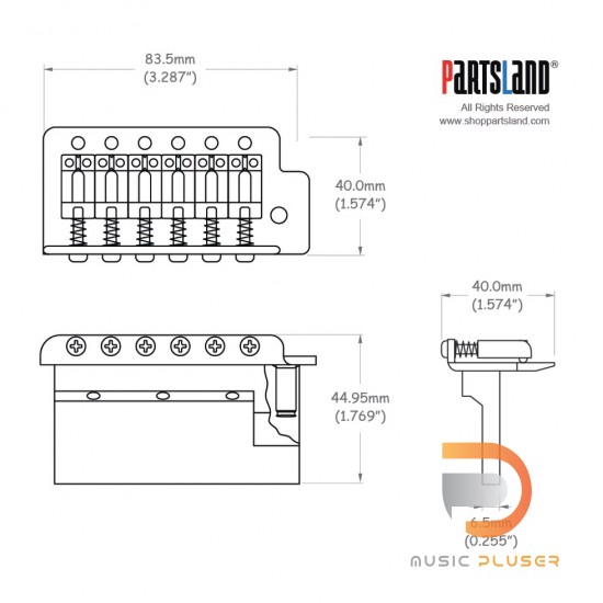 Partsland Tremolo TM36 (10.5mm)