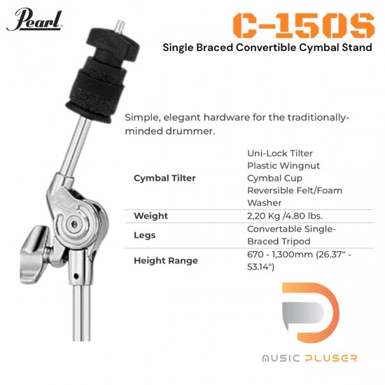 Pearl C150S Convertible Flat-Based Cymbal Stand Pearl C150S Convertible Flat-Based Cymbal Stand