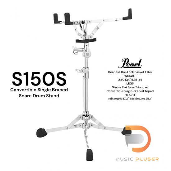 Pearl S150S Convertible Flat-Based Snare Drum Stand Pearl S150S Convertible Flat-Based Snare Drum Stand