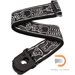 Planet Waves Joe Satrani Planet Lock Guitar Strap 50PLJS01 Skull N Bones