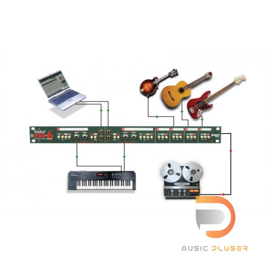 Radial JD6 Six-Channel Rackmount DI