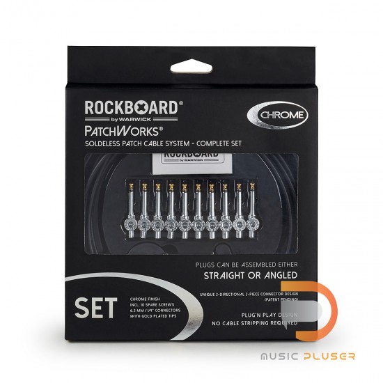 RockBoard PatchWorks Solderless Patch Cable Set Chrome