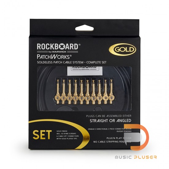 RockBoard PatchWorks Solderless Patch Cable Set Gold RockBoard PatchWorks Solderless Patch Cable Set Gold