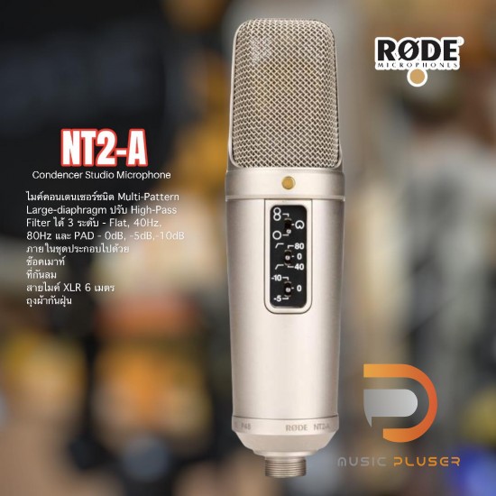 RODE NT2-A Large-Diaphragm Multipattern Condenser Microphone