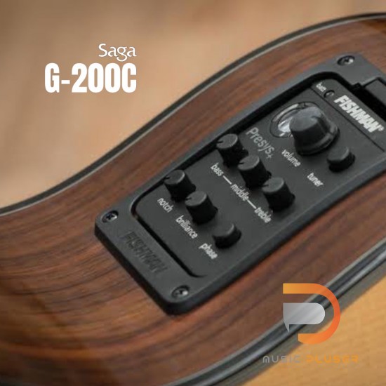 กีต้าร์โปร่งไฟฟ้า SAGA รุ่น G200C ( Solid Top ) กีต้าร์โปร่งไฟฟ้า SAGA รุ่น G200C ( Solid Top )