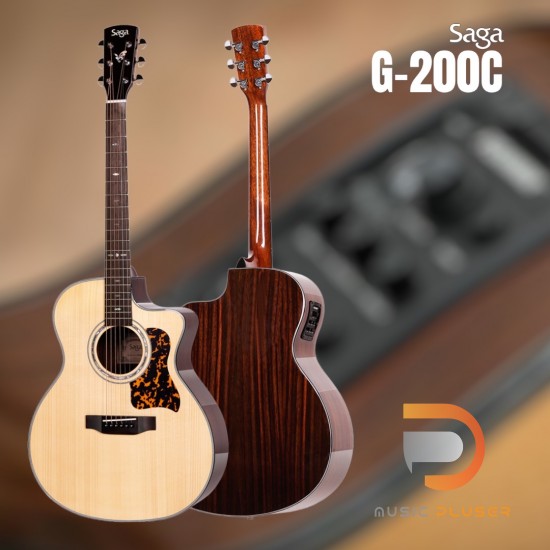 กีต้าร์โปร่งไฟฟ้า SAGA รุ่น G200C ( Solid Top ) กีต้าร์โปร่งไฟฟ้า SAGA รุ่น G200C ( Solid Top )