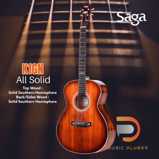 กีตาร์โปร่ง Saga K1GN All Solid กีตาร์โปร่ง Saga K1GN All Solid