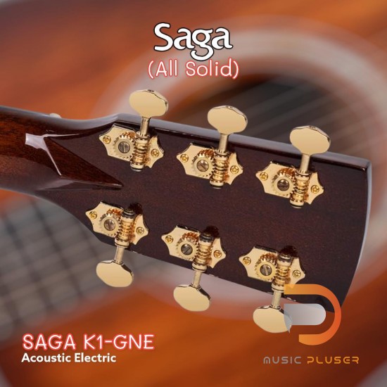 กีตาร์โปร่งไฟฟ้า SAGA K1 GNE ( All Solid )